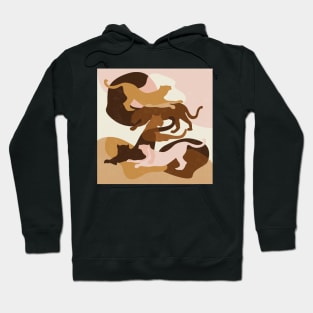 Nomade Big Cats / Abstract Cats in Blush Hoodie